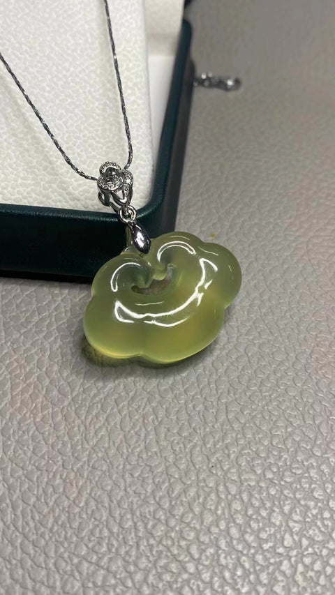 Liontin Giok Halus Damai Seperti yang Anda Suka 925 Pengaturan Perak Ukuran 32 * 23mm Giok bersih, halus dan hangat Termasuk ongkos kirim dan pajak.