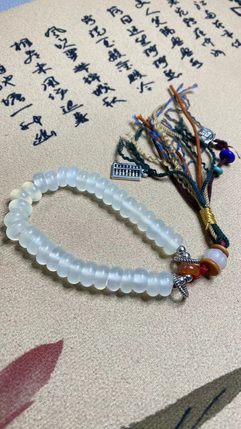 Gelang Gelang Giok Giok Cui Alami Giok halus dan hangat, gaya yang indah Ukuran 10mm Termasuk pajak pengiriman