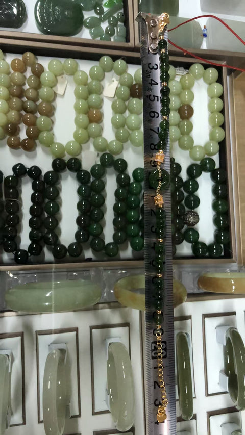 Baru ...... Gelang Gelang Giok Hetian Jade Jasper Ping An 👉925 Aksesori Perak Giok Jade bersih dan halus serta hangat Gelang Ping An 13×4.5 &nbsp; Manik-manik yang serasi 6㎜ &nbsp; Sudah termasuk Pajak Pengiriman