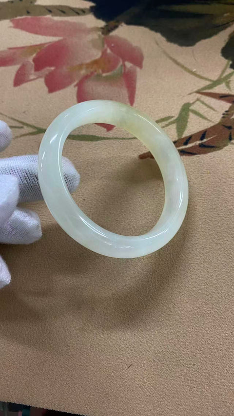 Gelang giok Xiuyan yang indah - Yuanshandai, tinta alami, tinta menjadi emas, unik, diameter dalam: 55, lebar samping 12,4mm, batu alam dihasilkan secara alami, polanya acak, termasuk pajak pengiriman