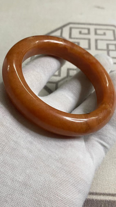 Gelang Giok Bunga Giok Cui Giok Alami Ukuran 58-60mm Ukuran 59.8mm & nbsp; Lebar Sisi 15.5mm Giok adalah semua yang terjadi secara alami Pola acak Termasuk pajak pengiriman.