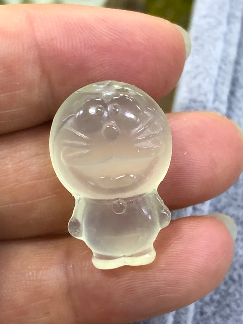 Giok Cui Jade Fortune Cat Giok yang halus, hangat, sedingin es, dan tembus cahaya, melambangkan keberuntungan dan kemakmuran Ukuran kira-kira: 25 x 16 x 9㎜  Sudah termasuk pajak pengiriman