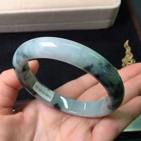 Gelang barang dari batu giok alami Ukuran 60-62mm Ukuran 61mm Batu giok semuanya terjadi secara alami Pola acak termasuk pajak pengiriman