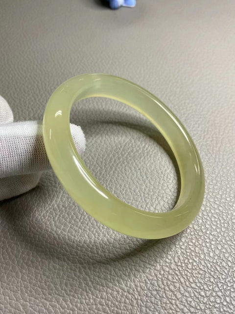Gelang Aqua Madu Giok Cui Giok Alami Ukuran 59-61mm Ukuran 60.3mm Lebar Sisi 11.5mm Termasuk Pajak Pengiriman Giok terjadi secara alami Pola acak Pajak Pengiriman Termasuk