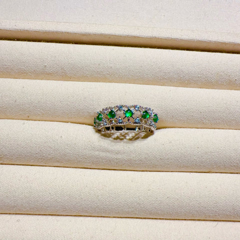 Cincin Renda Giok Alami yang terbuat dari perak 925; Giok yang halus dan hangat, dengan gaya yang indah sudah termasuk pajak pengiriman.