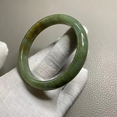 Gelang Gelang Batu Giok Cui Bunga Giok Gelang Batu Giok Biru Ukuran 62-64mm Ukuran 63.2mm Lebar Sisi 12.3mm Batu giok terjadi secara alami Pola acak Termasuk Pajak Pengiriman