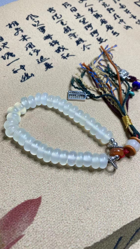 Gelang Gelang Giok Giok Cui Alami Giok halus dan hangat, gaya yang indah Ukuran 10mm Termasuk pajak pengiriman