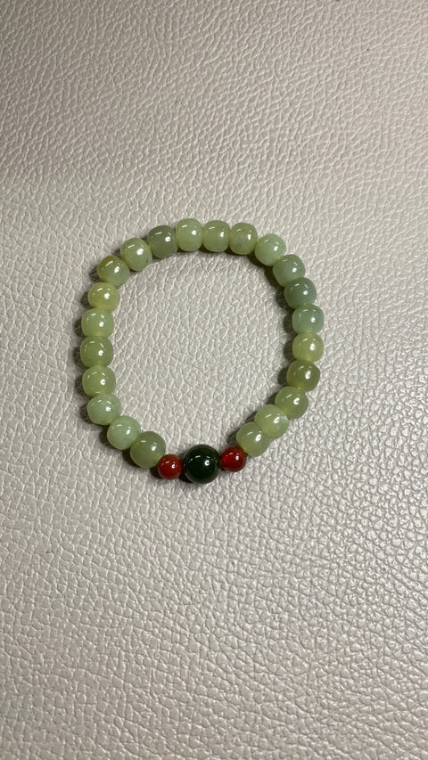Harga detik gelang giok Hetian yang sangat indah Ukuran Keberuntungan dan kemakmuran 8✖️7mm dengan aksesoris yang sangat indah Pajak pengiriman sudah termasuk