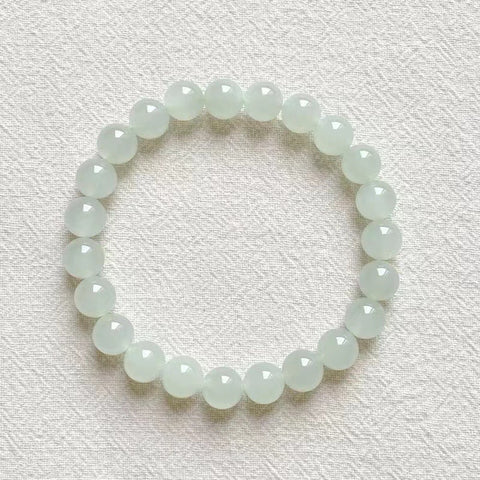 Gelang giok Hetian giok Qinghai gelang giok mentah Bahannya halus, lembab, hemat biaya, sangat indah di tangan, ukuran 8mm Termasuk pajak pengiriman