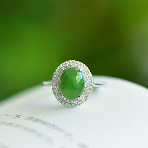 11252 Set Cincin Jasper Alami dari perak 925, giok halus, gaya yang indah, sudah termasuk pajak pengiriman.