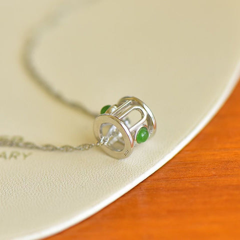10679 Kalung Hetian Jasper Pathfinder dari perak 925, ukuran 3 * 3mm, batu giok yang halus dan hangat, gaya yang indah, sudah termasuk ongkos kirim dan pajak.