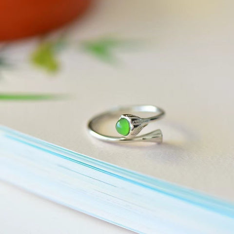 11003 Cincin Jasper Alami 925 Perak Pengaturan Giok halus dan hangat, gaya yang indah, sudah termasuk pajak pengiriman.