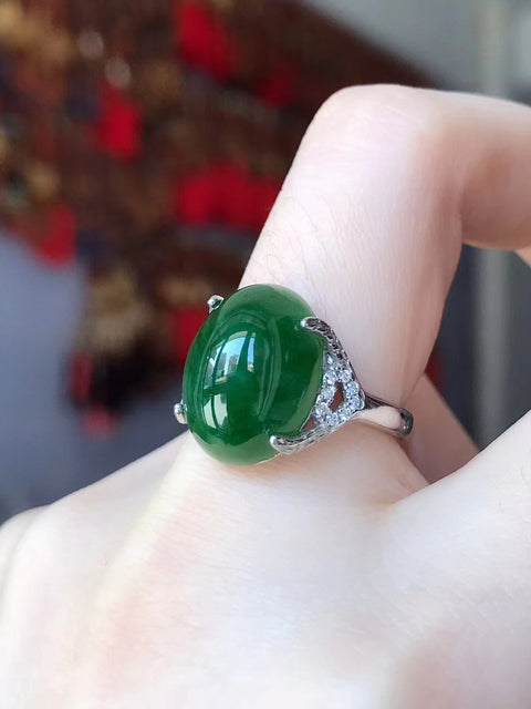 Butik cincin jasper alami murni bertatahkan perak 925 yang simpel dan modis, ukuran dapat disesuaikan, bahan yang sangat baik ❗️ spesifikasi 16 ✖️12mm Sertifikat Inspeksi Nasional Sudah termasuk pajak pengangkutan!