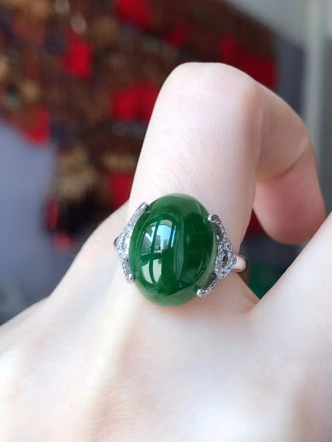 Butik cincin jasper alami murni bertatahkan perak 925 yang simpel dan modis, ukuran dapat disesuaikan, bahan yang sangat baik ❗️ spesifikasi 16 ✖️12mm Sertifikat Inspeksi Nasional Sudah termasuk pajak pengangkutan!