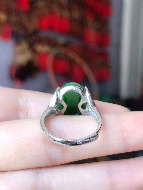 Butik cincin jasper alami murni bertatahkan perak 925 yang simpel dan modis, ukuran dapat disesuaikan, bahan yang sangat baik ❗️ spesifikasi 16 ✖️12mm Sertifikat Inspeksi Nasional Sudah termasuk pajak pengangkutan!