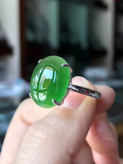 Butik cincin jasper alami murni dengan tatahan perak 925 sederhana dan bergaya, dengan desain mulut yang fleksibel, ukuran yang dapat disesuaikan, dan kualitas bahan yang sangat baik❗️Spesifikasi: 16 * 12mm Sertifikat inspeksi nasional