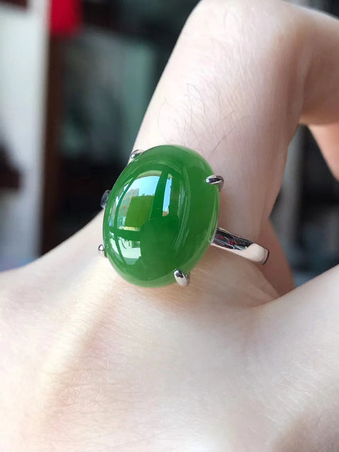 Butik cincin jasper alami murni dengan tatahan perak 925 sederhana dan bergaya, dengan desain mulut yang fleksibel, ukuran yang dapat disesuaikan, dan kualitas bahan yang sangat baik❗️Spesifikasi: 16 * 12mm Sertifikat inspeksi nasional
